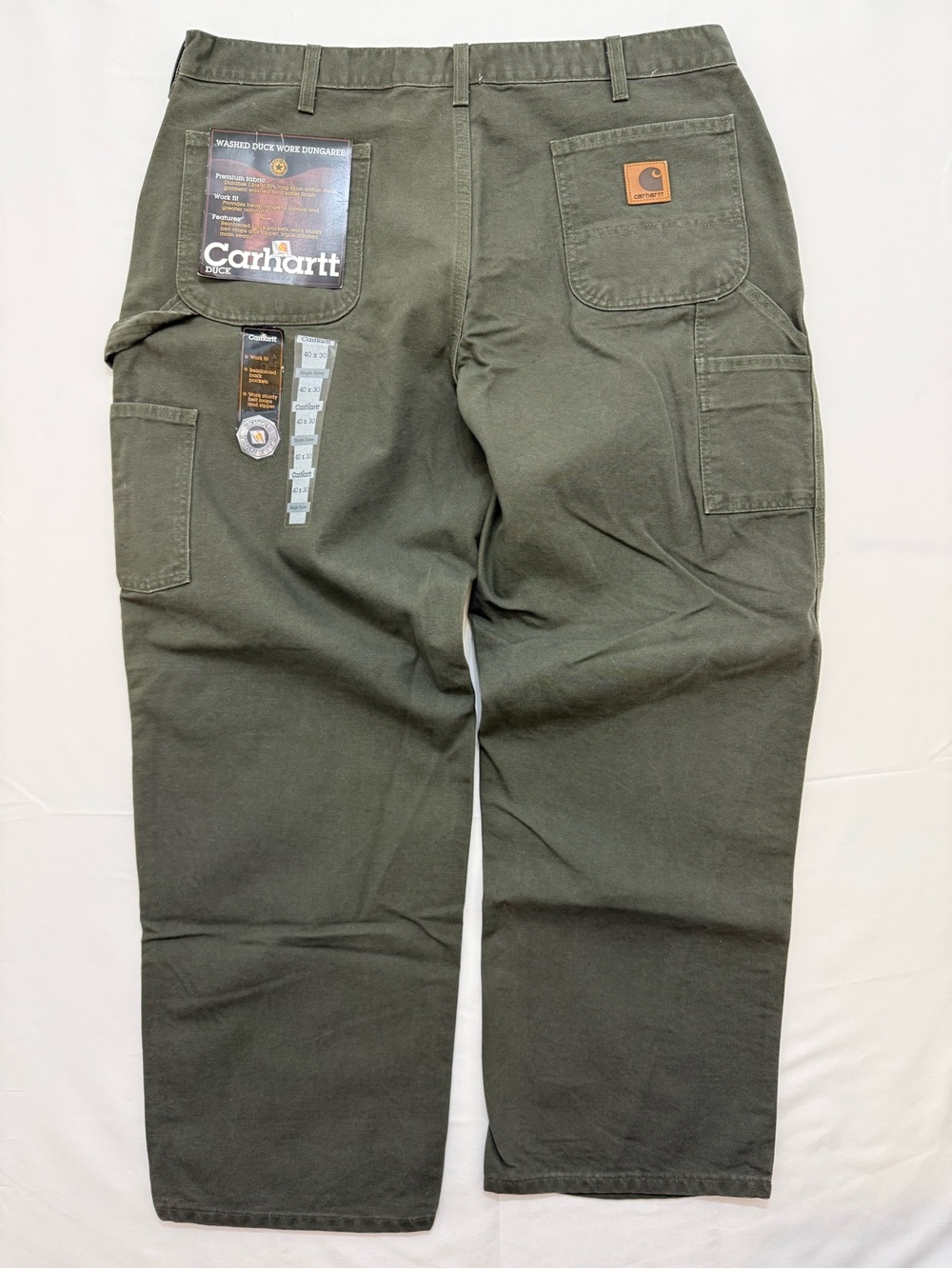 NWT Men's Carhartt Duck Green B11-MOS Carpenter Pants 40 x 30